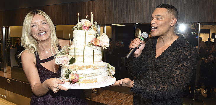 Ayse Auth, Jimmie Wilson (S&auml;nger) - 15 Jahre Haarwerk M&uuml;nchen  &copy;Foto: BrauerPhotos / G.Nitschke 
